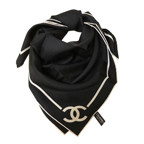 chanel black stole|Chanel silk scarf price.